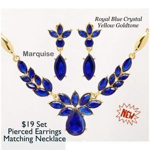 Royal Blue Crystal Necklace set